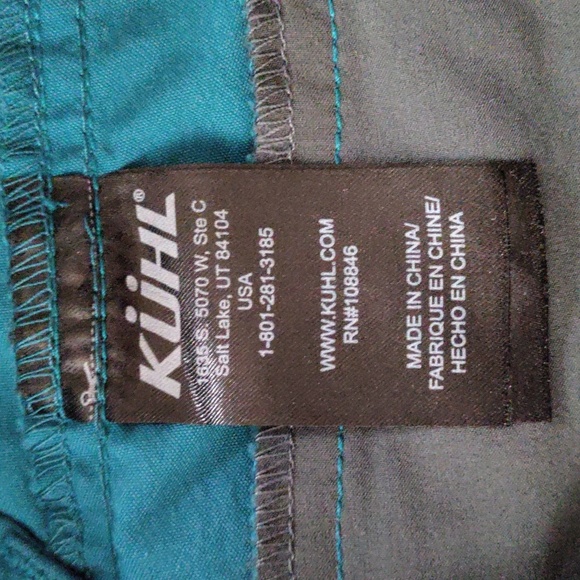 01563 Kuhl Lagoon teal Spire Shorts 12 NEW - Picture 13 of 16